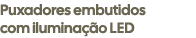 Puxadores embutidos com ilumina o LED